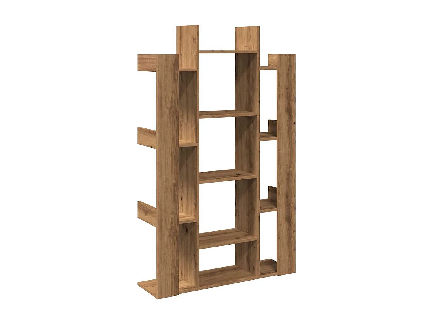 Libreria artigianale in rovere 86x25,5x140 cm in legno ingegnerizzato