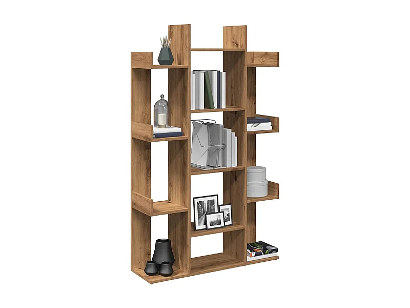 Libreria artigianale in rovere 86x25,5x140 cm in legno ingegnerizzato