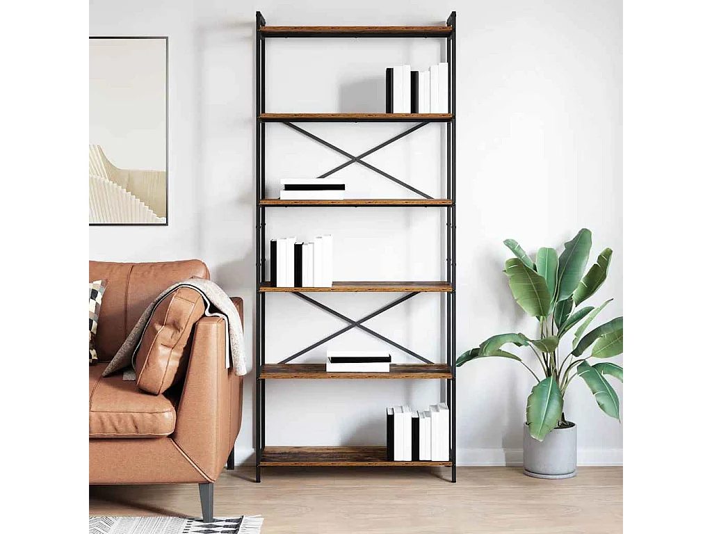 Bibliothèque Bois ancien 80 x 30 x 188 cm Bois d'ingénierie