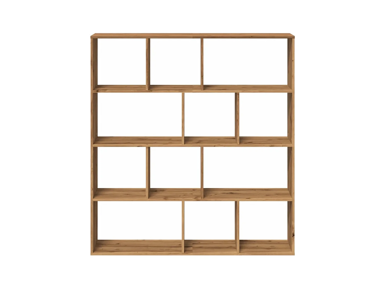 Bibliothèque chêne artisanal 132x29x141,5 cm bois d'ingénierie