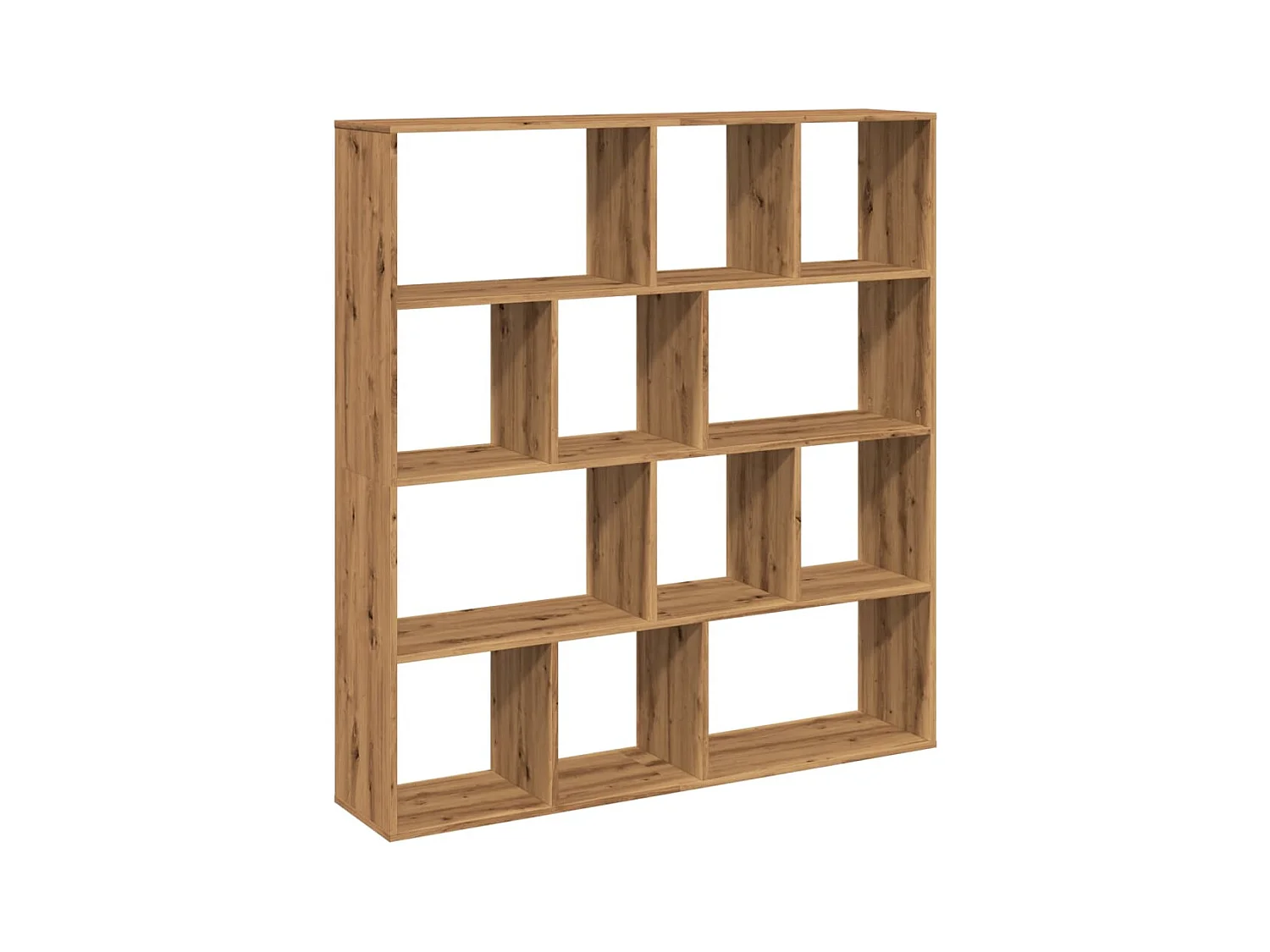 Bibliothèque chêne artisanal 132x29x141,5 cm bois d'ingénierie