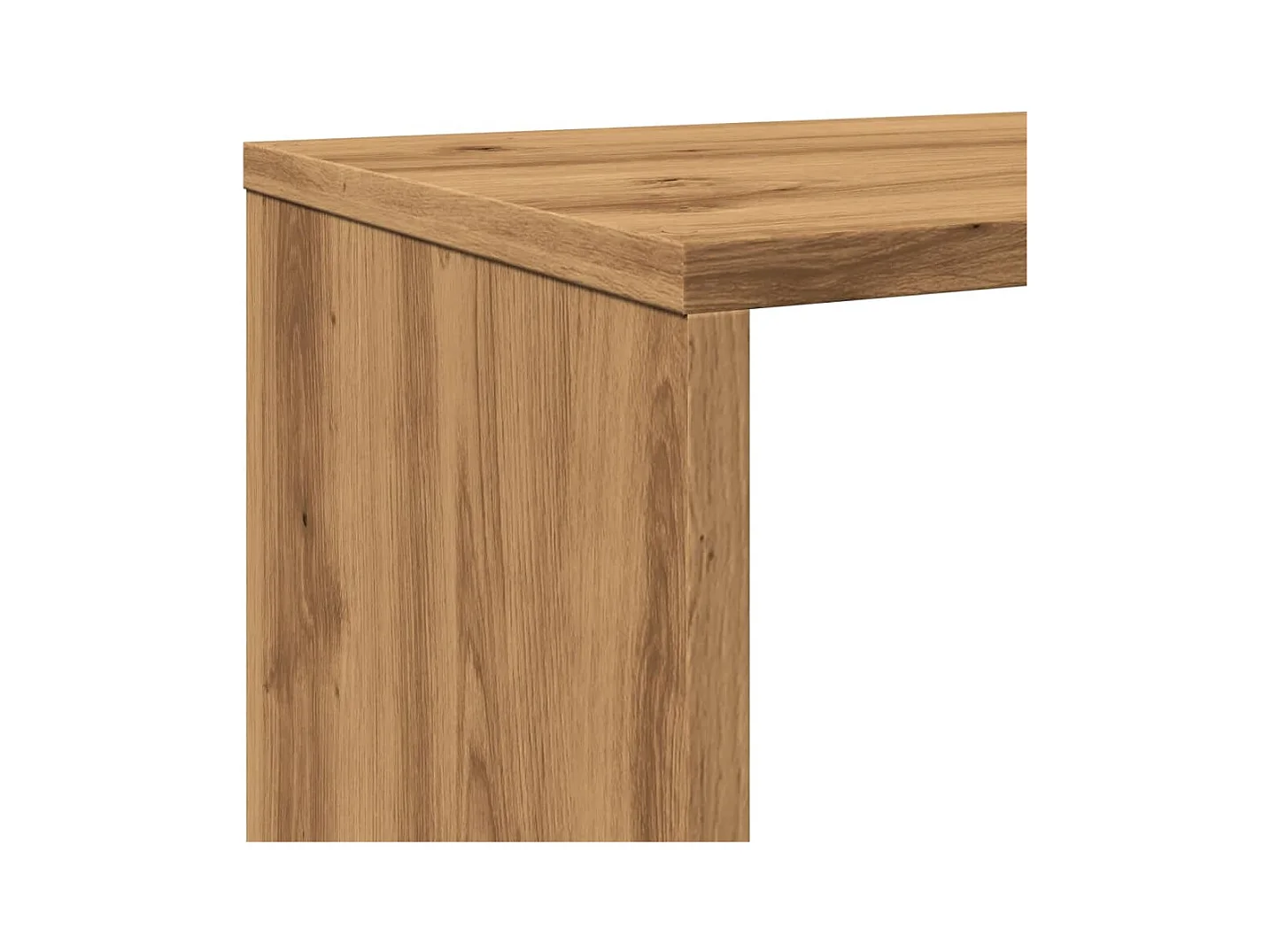 Bibliothèque chêne artisanal 132x29x141,5 cm bois d'ingénierie