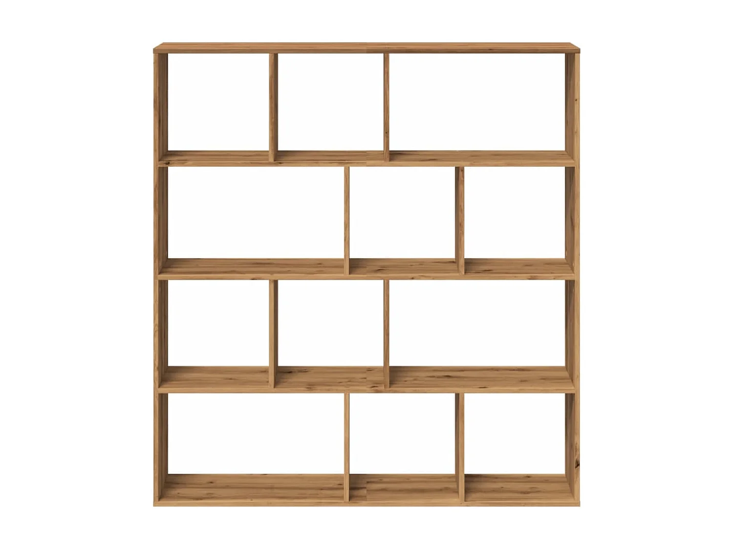 Bibliothèque chêne artisanal 132x29x141,5 cm bois d'ingénierie