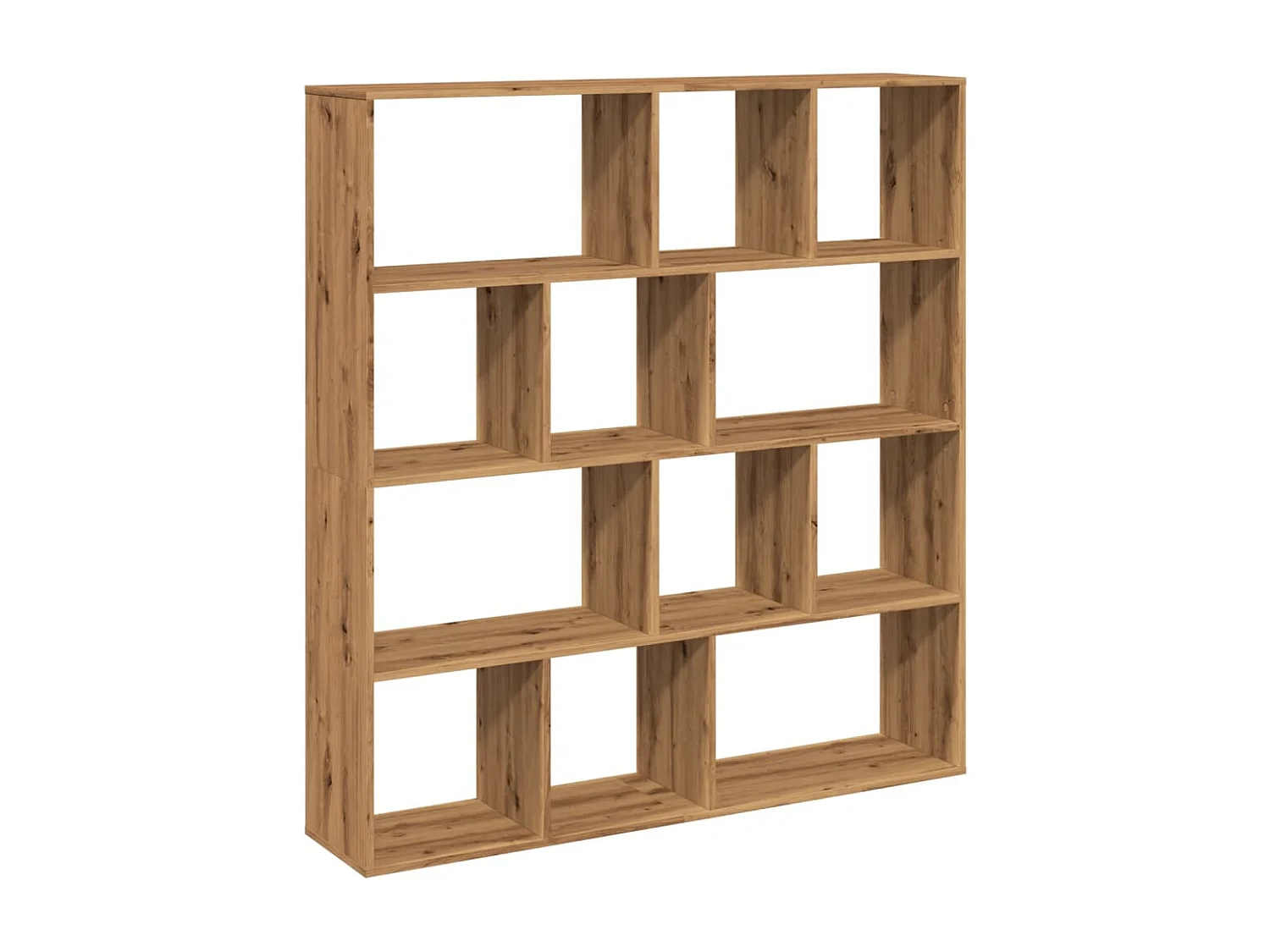 Bibliothèque chêne artisanal 132x29x141,5 cm bois d'ingénierie