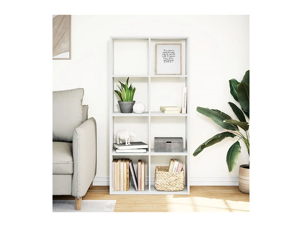 Witte kamerverdelerplank 69,5x29x137,5 cm