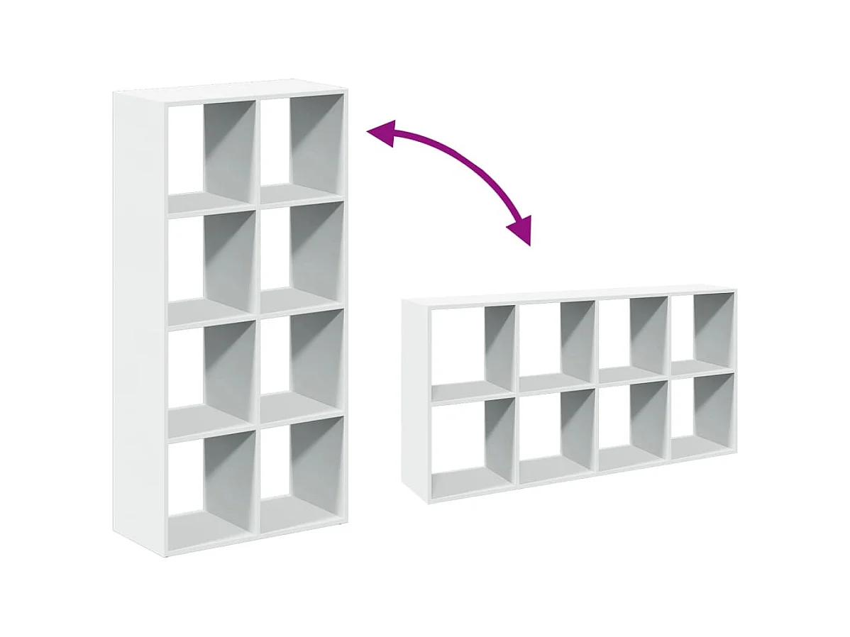 Witte kamerverdelerplank 69,5x29x137,5 cm