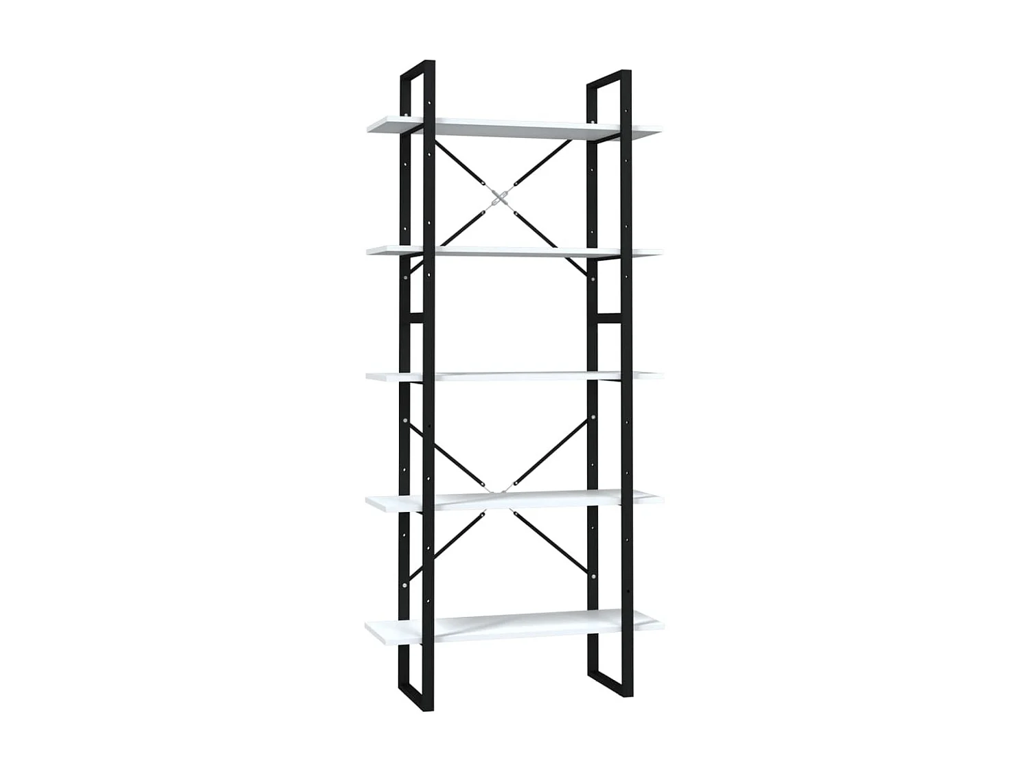 Bibliothèque à 5 niveaux Blanc 80x30x175 cm Bois d'ingénierie