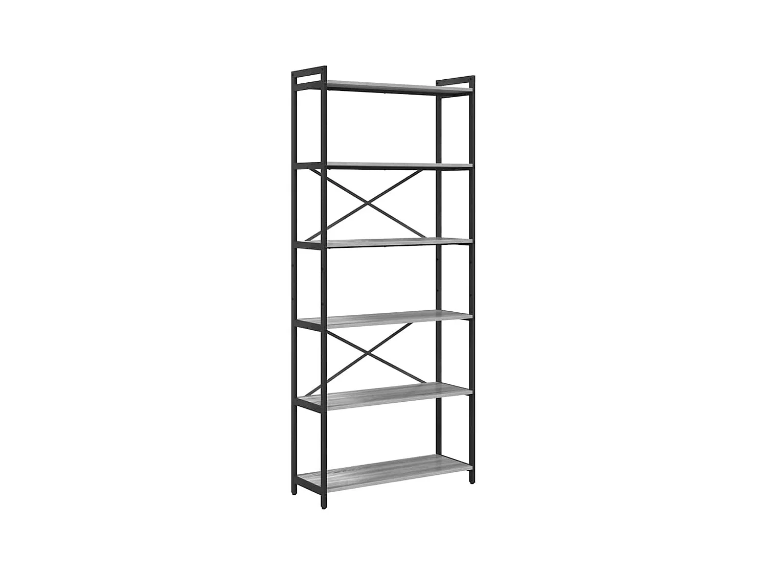 Bibliothèque Sonoma gris 80 x 30 x 188 cm Bois d'ingénierie