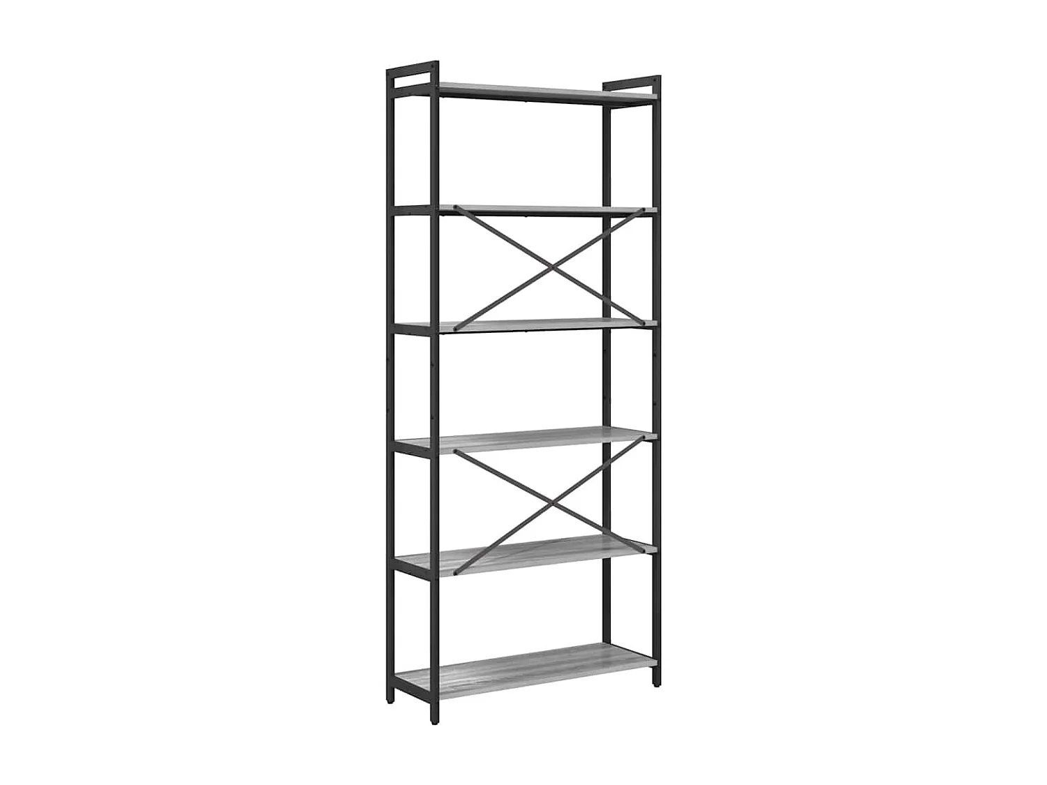 Bibliothèque Sonoma gris 80 x 30 x 188 cm Bois d'ingénierie