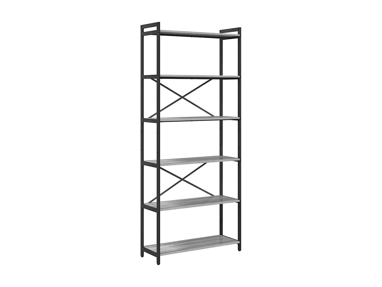 Sonoma Grey Boekenkast 80 x 30 x 188 cm Bewerkt hout