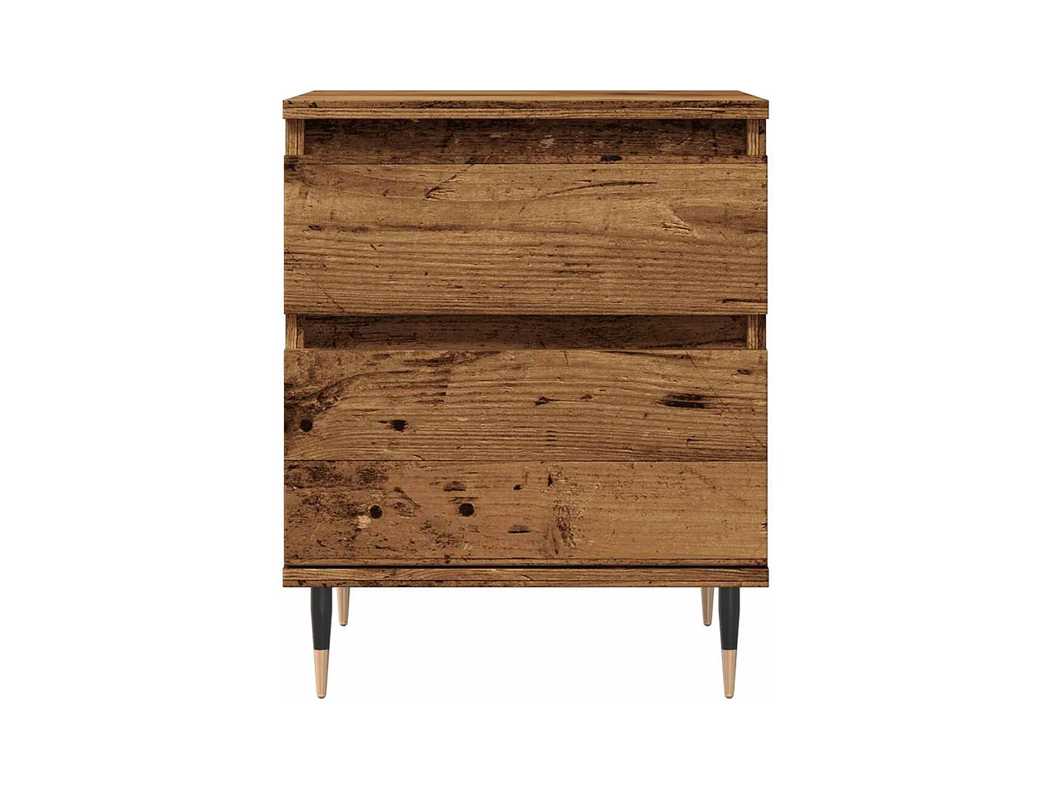 Tables de chevet 2 pcs vieux bois 40x35x50 cm bois d’ingénierie