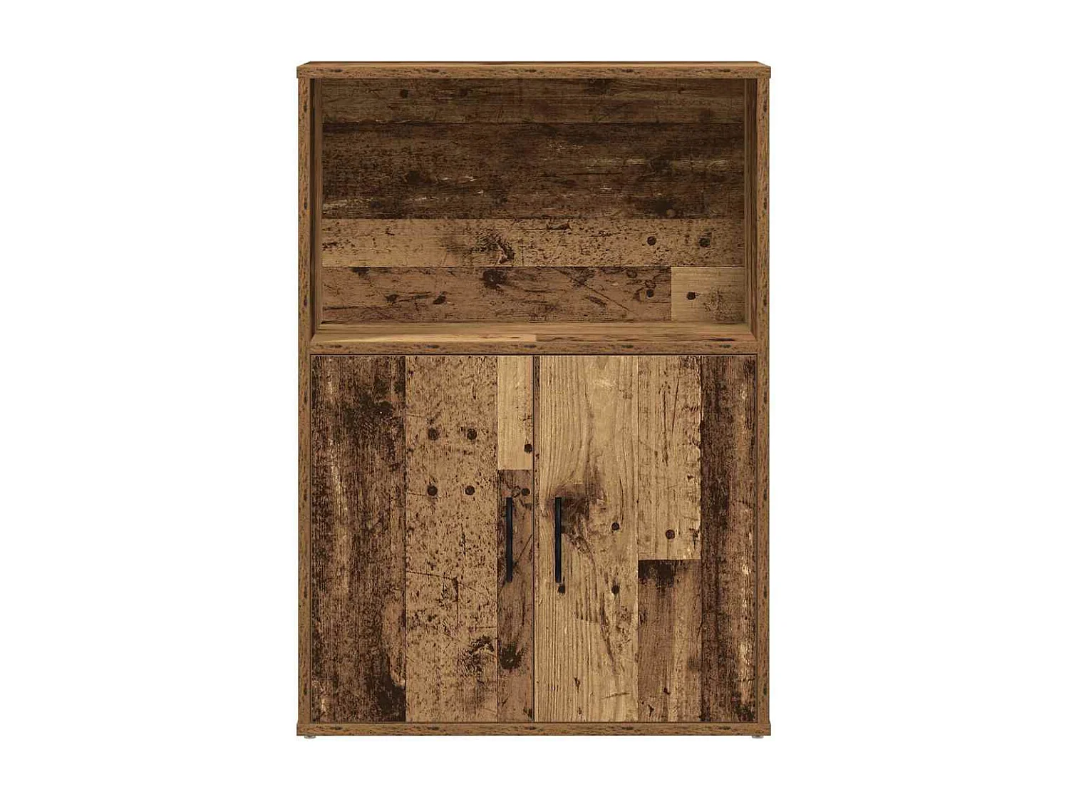 Oude houten boekenkast 60x24x85 cm bewerkt hout