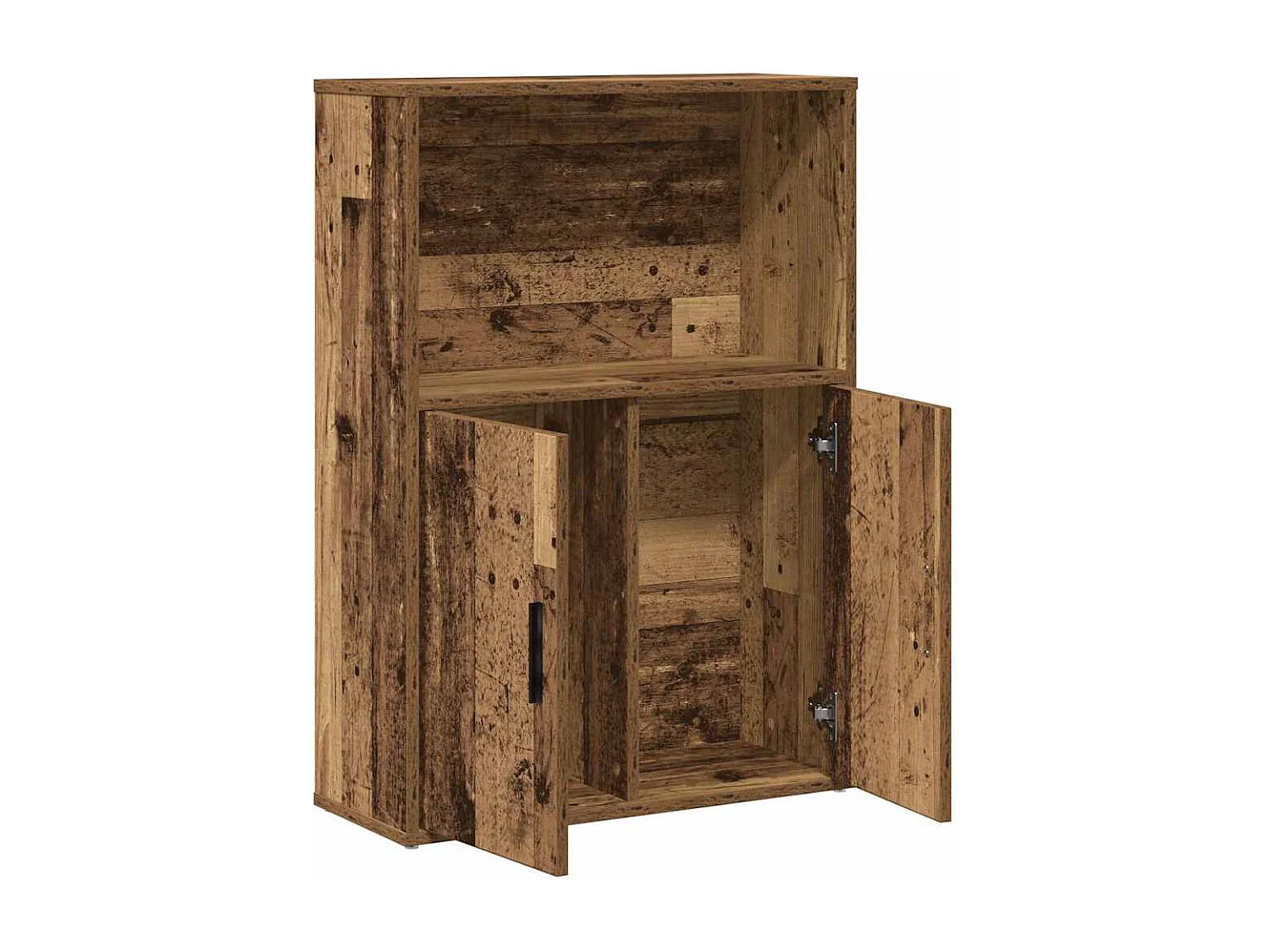 Oude houten boekenkast 60x24x85 cm bewerkt hout