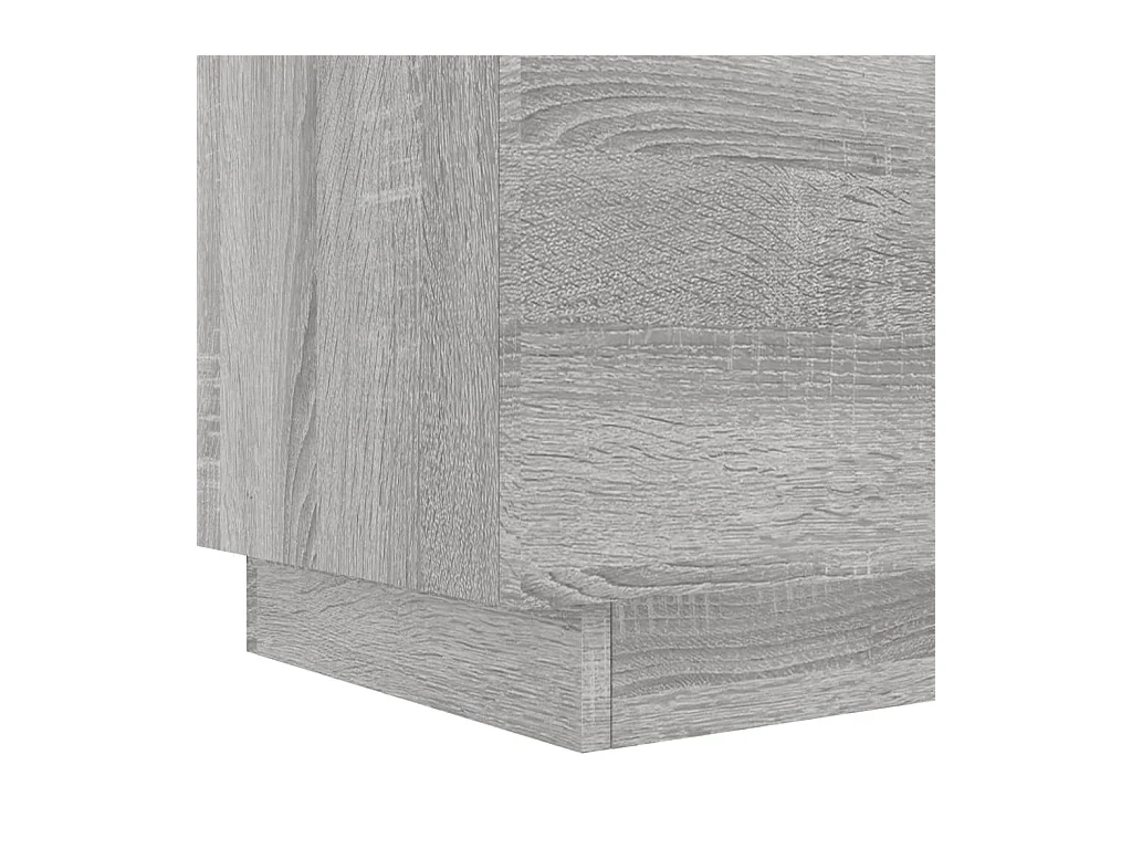 Comodino in legno ingegnerizzato grigio Sonoma e luci a LED