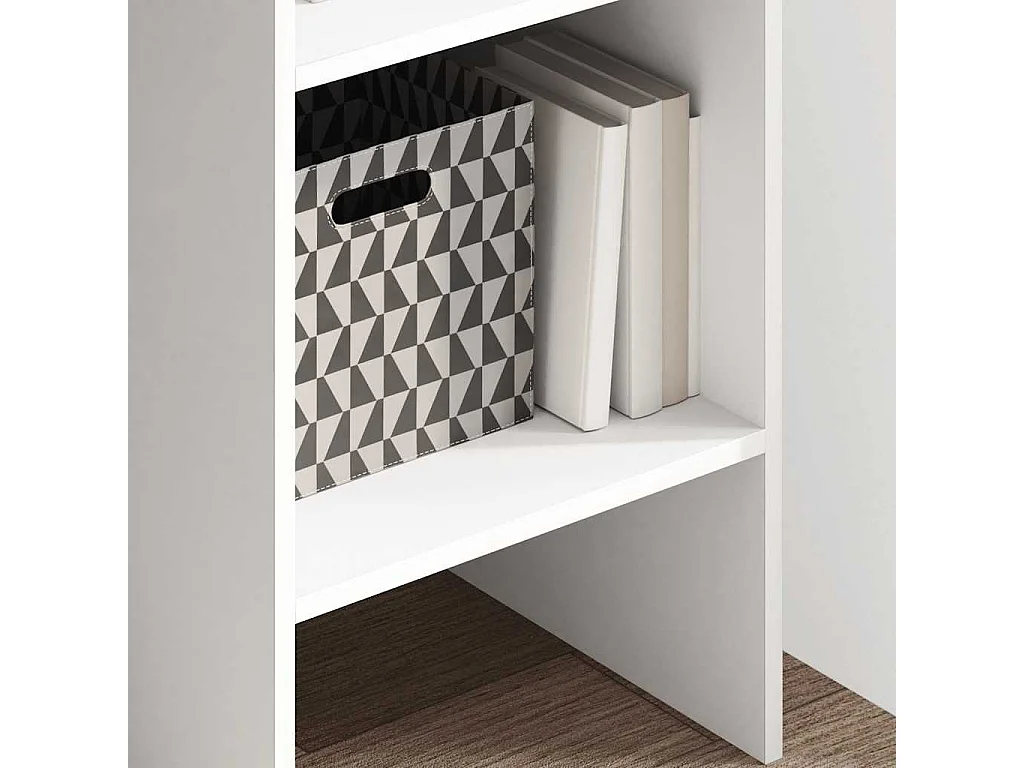 Bibliothèque Blanc 40x35x180 cm Bois d'ingénierie