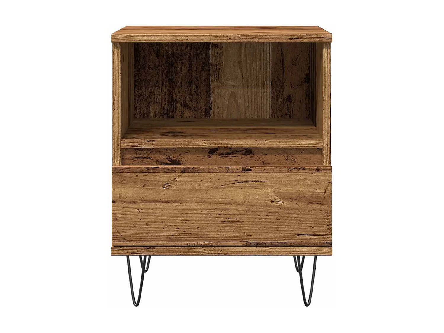 Table de chevet vieux bois 40x35x50 cm bois d’ingénierie