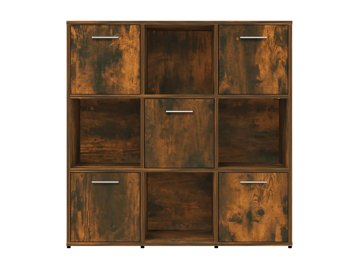 Libreria in rovere affumicato 90x30x90 cm in legno ingegnerizzato