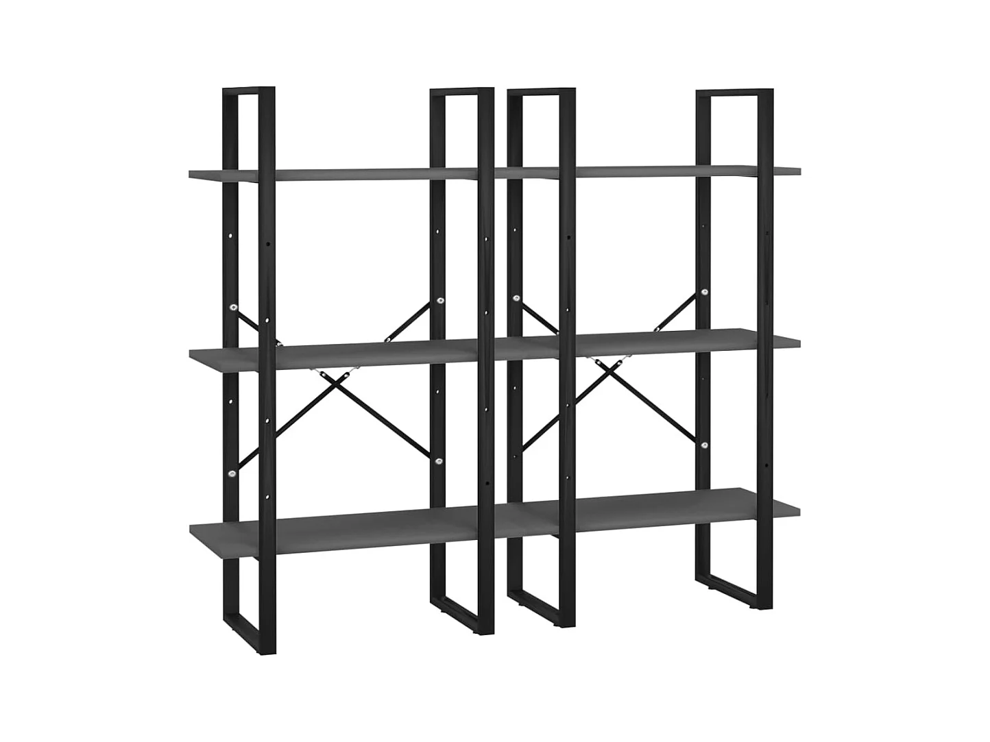 Grijze opbergplank 60x30x210 cm Technisch hout