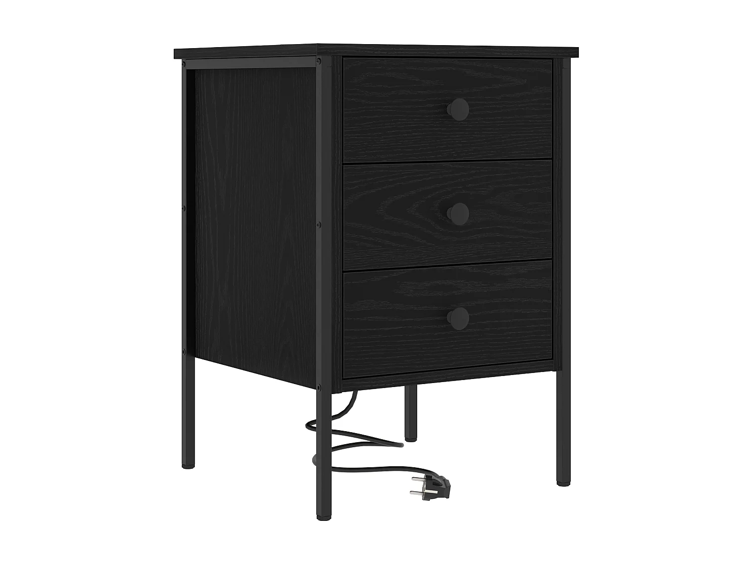 Cabinet de chevet Chêne noir 42 x 41 x 61 cm Bois d'ingénierie