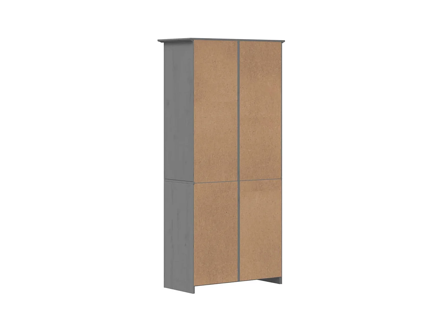 Bibliothèque BODO gris 82x40x173 cm bois de pin massif