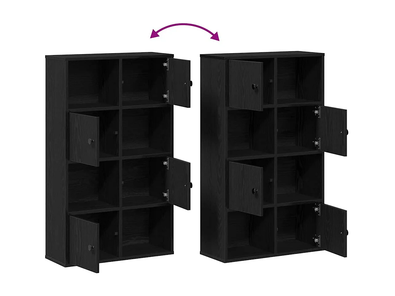 Bibliothèque chêne noir 60x24x101,5 cm bois d'ingénierie