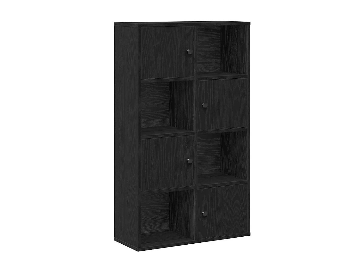 Bibliothèque chêne noir 60x24x101,5 cm bois d'ingénierie