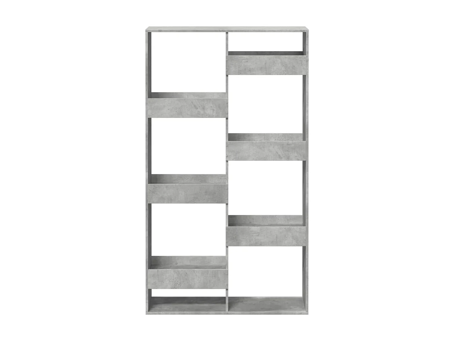 Libreria grigio cemento 100x33x175 cm in legno ingegnerizzato