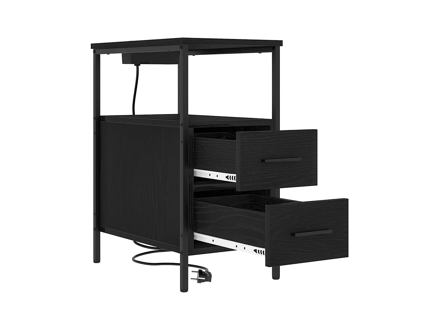 Cabinet de chevet Chêne noir 30 x 48 x 61 cm Bois d'ingénierie