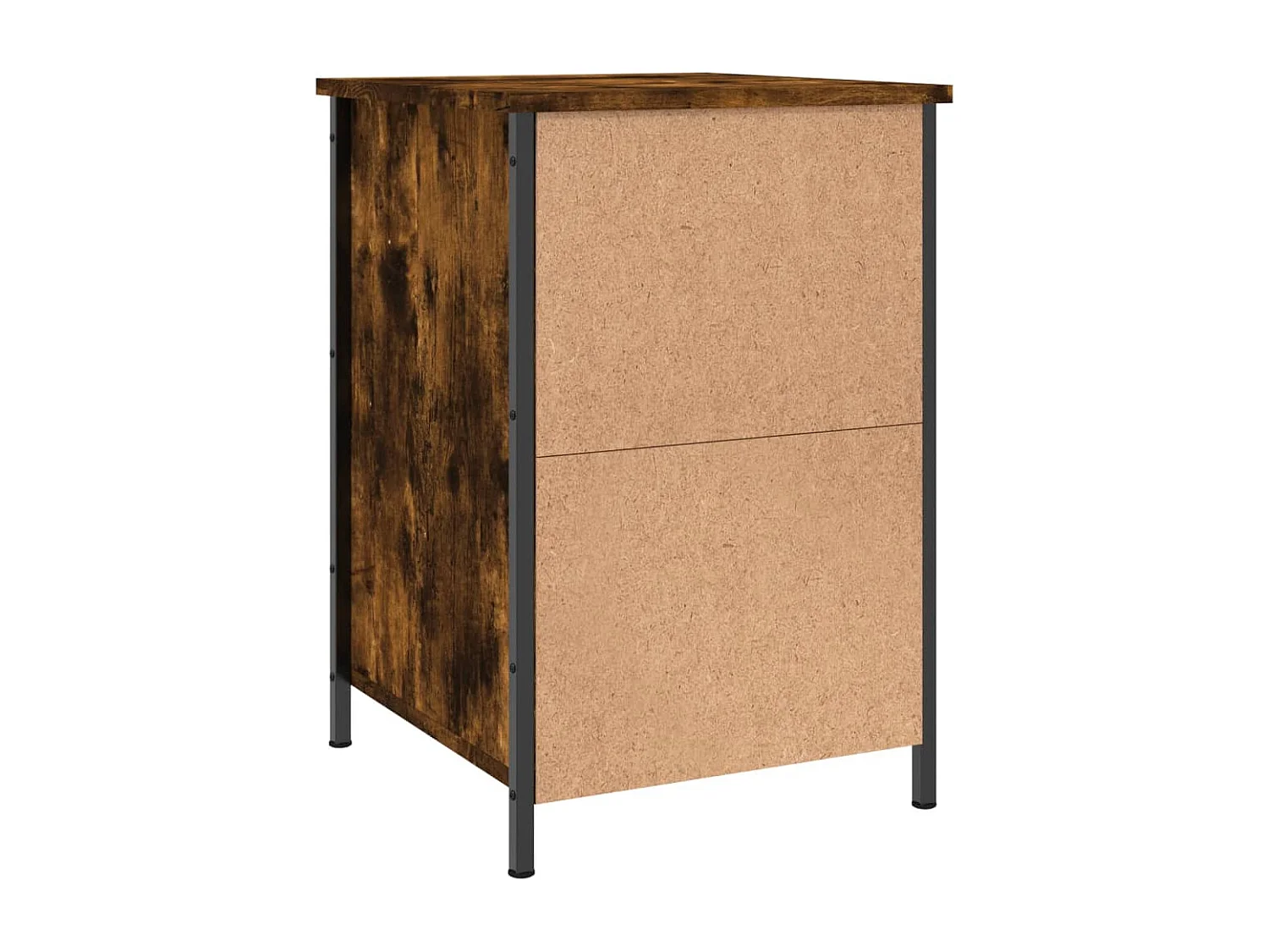 Table de chevet chêne fumé 40x42x60 cm bois d'ingénierie