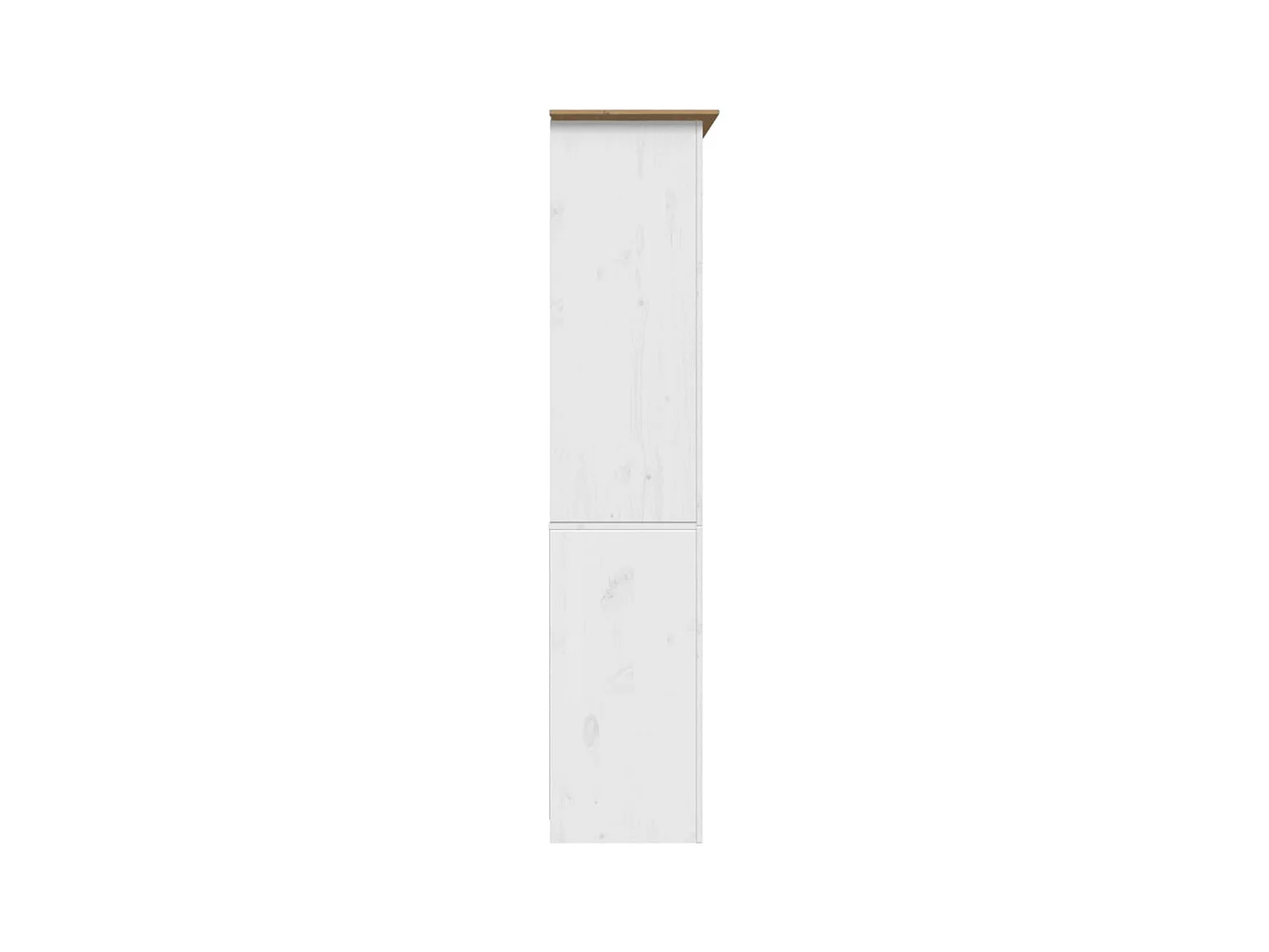 Bibliothèque BODO blanc and marron 82x40x173 cm bois massif pin