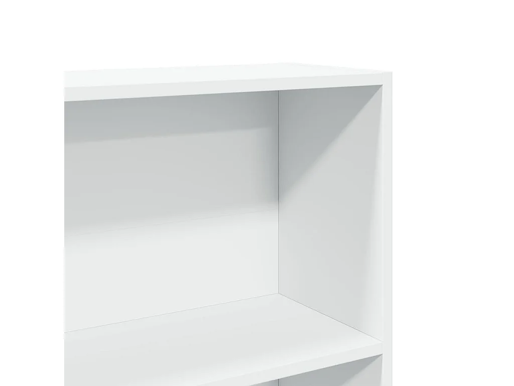 Weißes Bücherregal 80x24x176 cm Holzwerkstoff