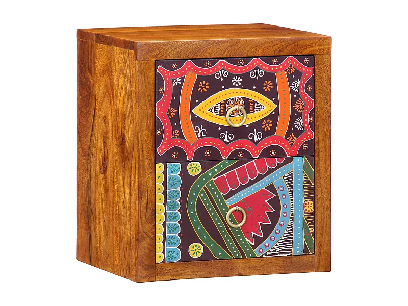 Table de chevet 35x30x40 cm Bois massif Acacia