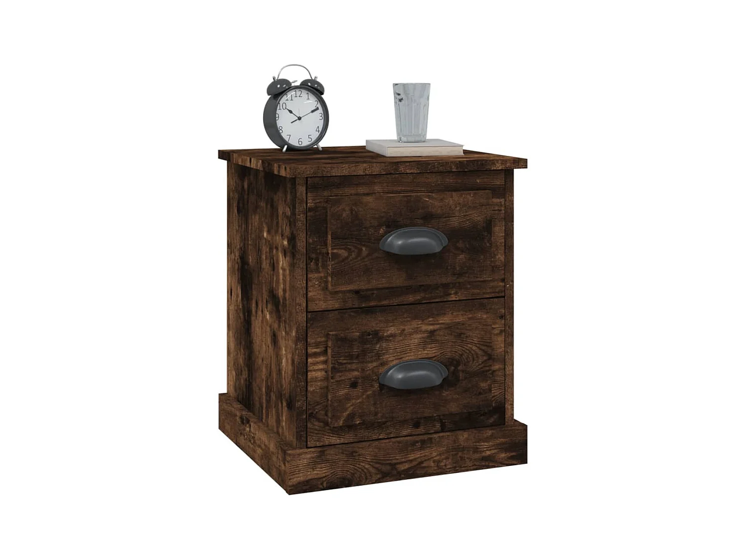 Nachtkastjes 2 stuks gerookt eiken 39x39x47,5 cm bewerkt hout