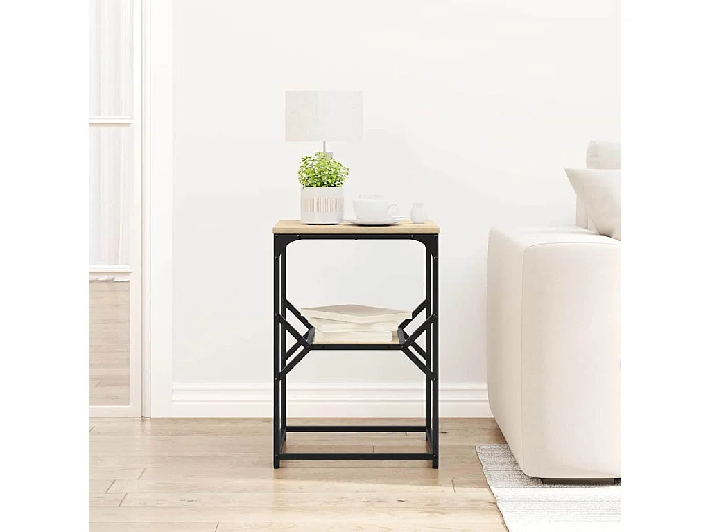 Table d'appoint en chêne Sonoma 41x40x60 cm en bois reconstitué