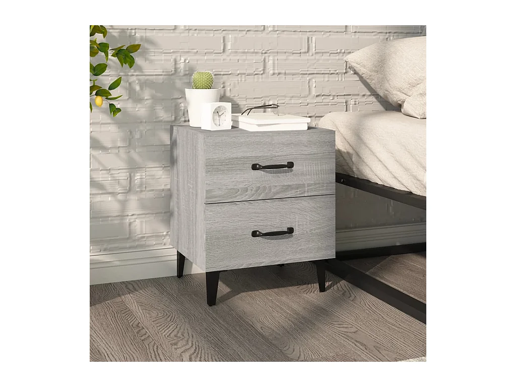 Table de chevet Sonoma gris 40x35x47,5 cm