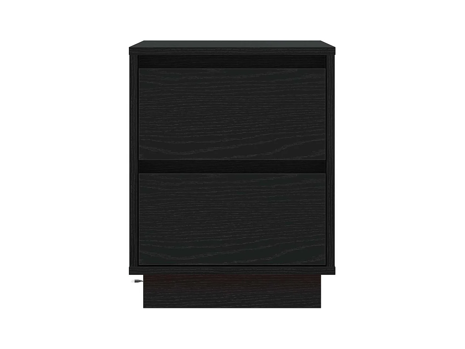 Nachtkastjes met LED-verlichting 2 stuks Zwart 39x34,5x50 cm