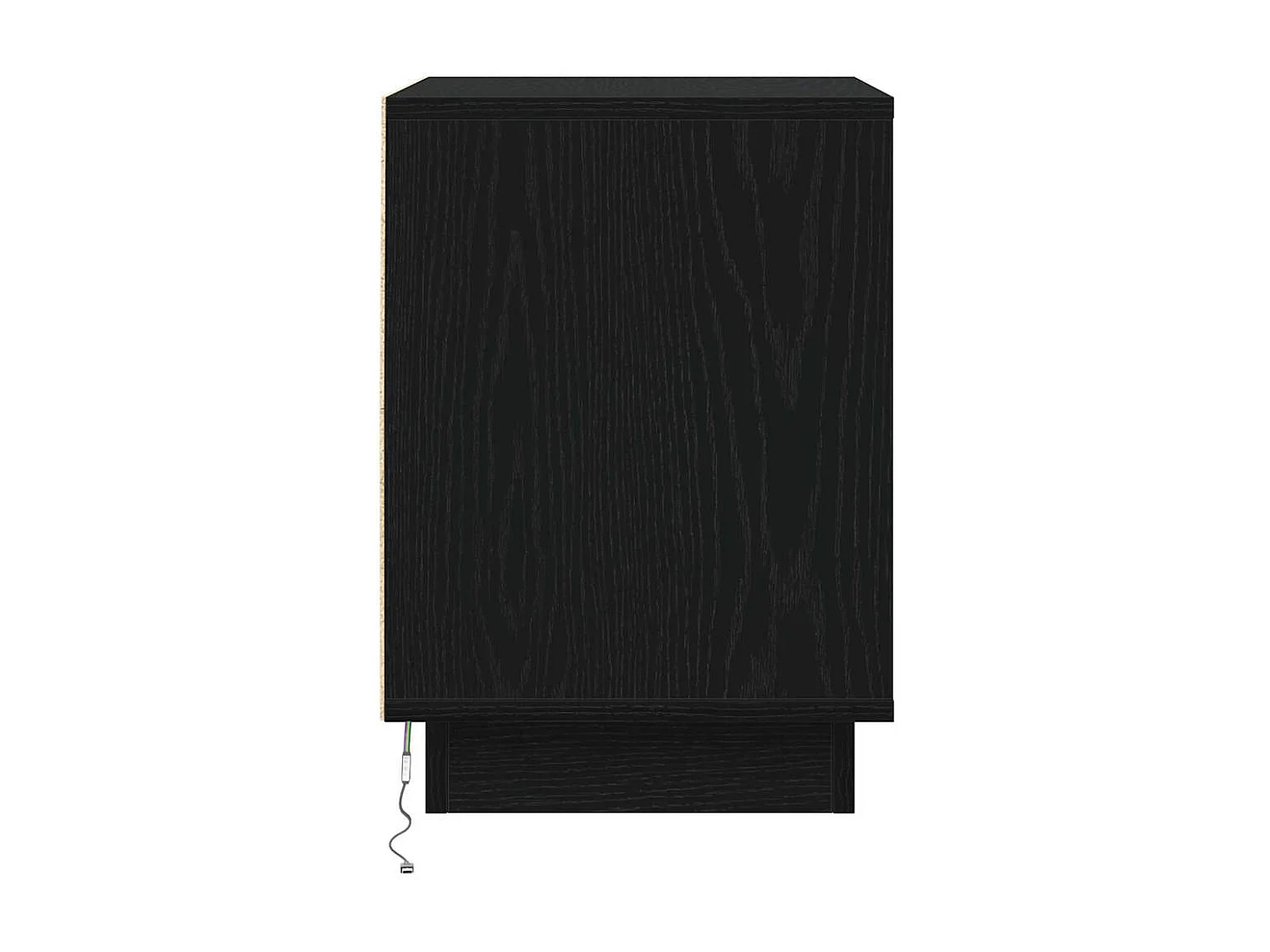 Comodini con luci LED 2 pz Nero 39x34,5x50 cm