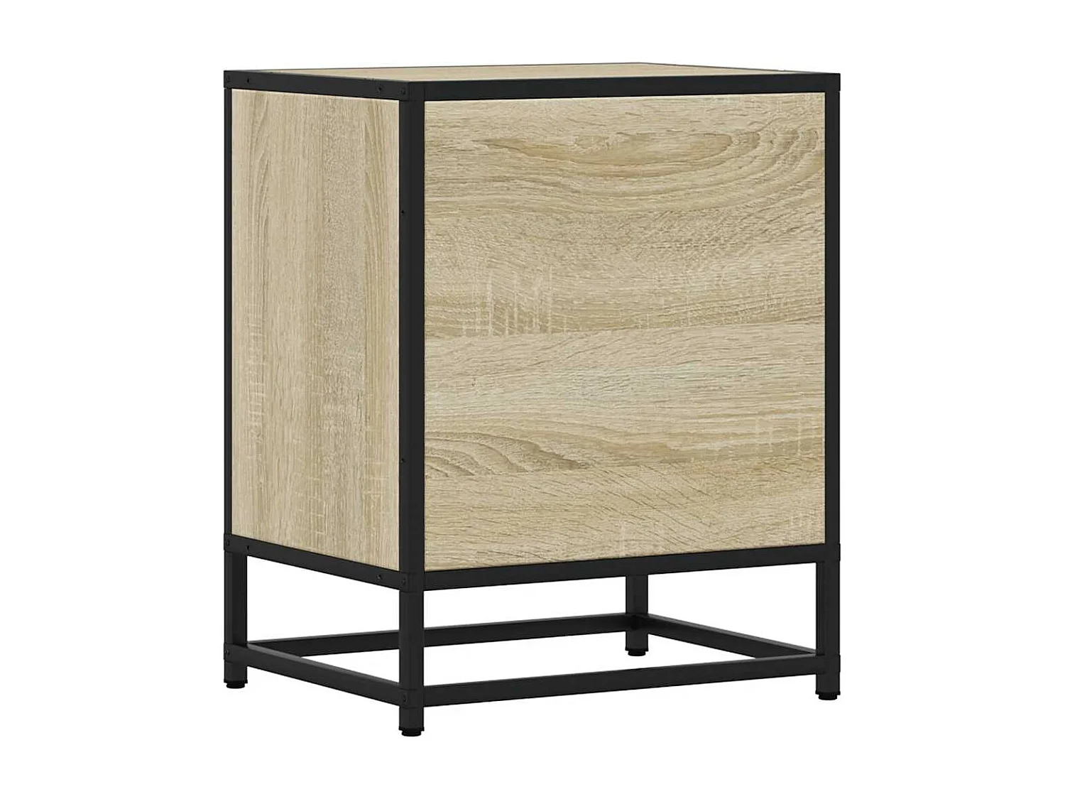 Table de chevet chêne sonoma 40x31x50cm bois d'ingénierie métal