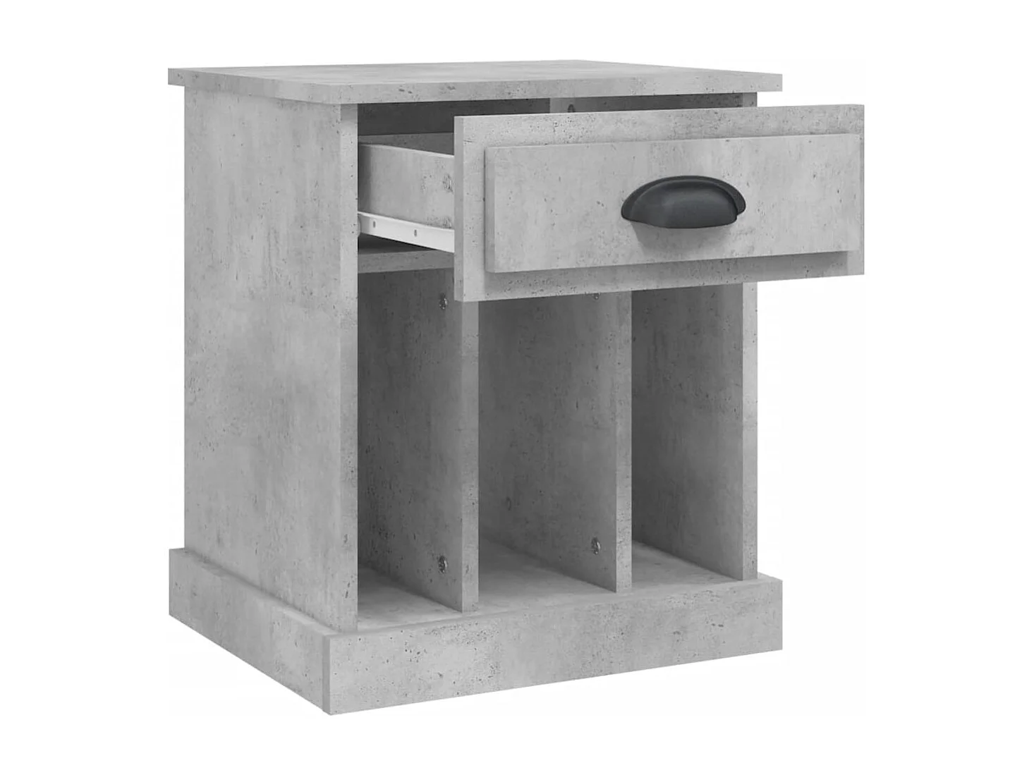 Comodini 2 pezzi grigio cemento 43x36x50 cm