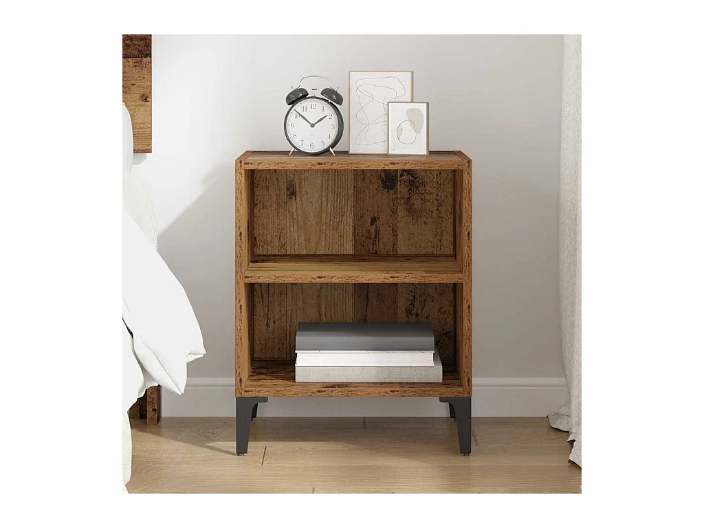 cabinet de chevet Bois Vieilli 40x30x50 cm Bois d'ingénierie