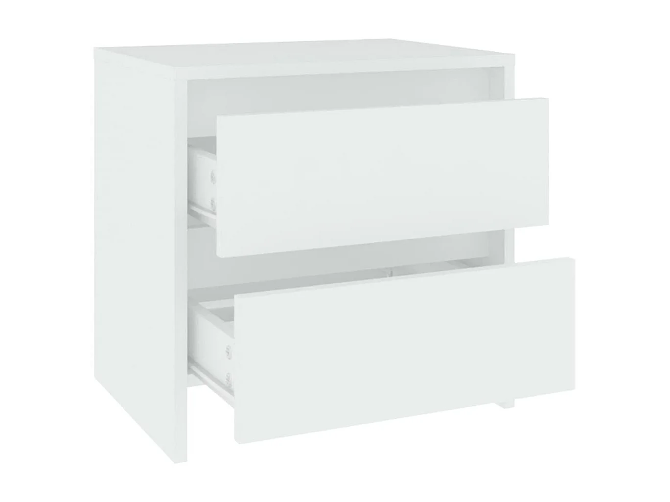 Tables de chevet 2 pcs blanc 45x34,5x44,5 cm bois d’ingénierie