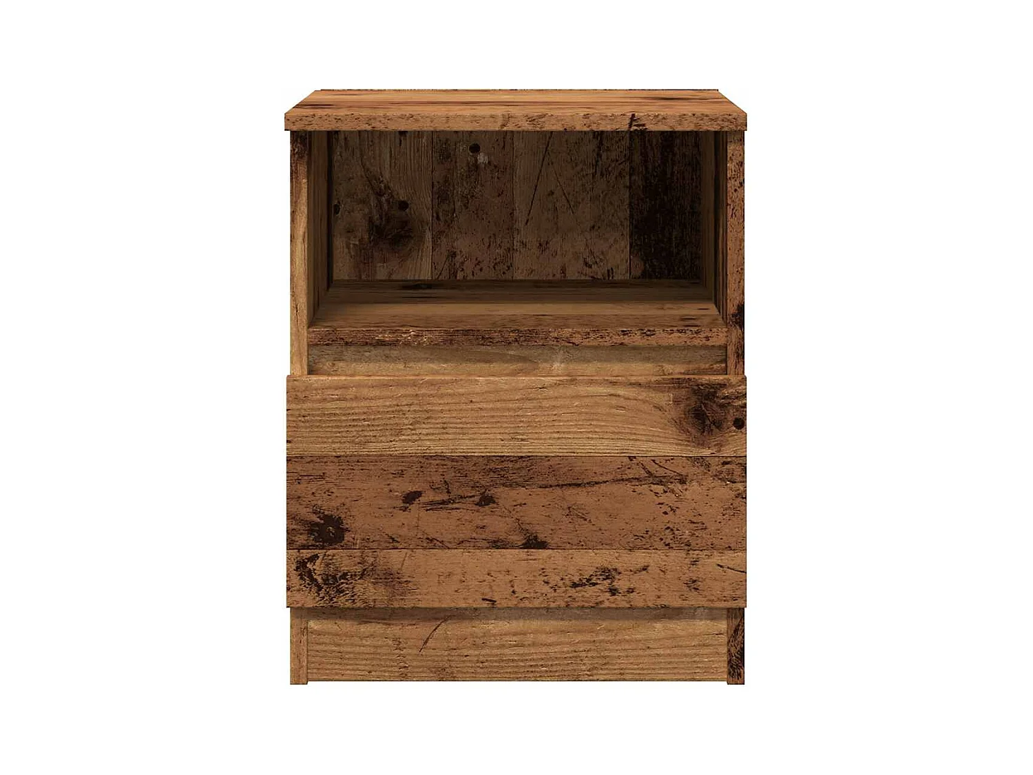 Table de chevet 2 pcs vieux bois 40x40x50 cm bois d’ingénierie