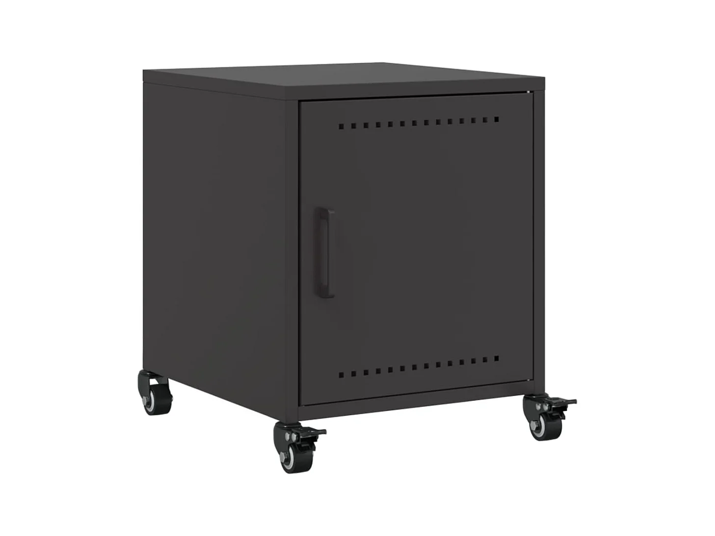 Tables de chevet 2 pcs noir 36x39x43,5 cm acier