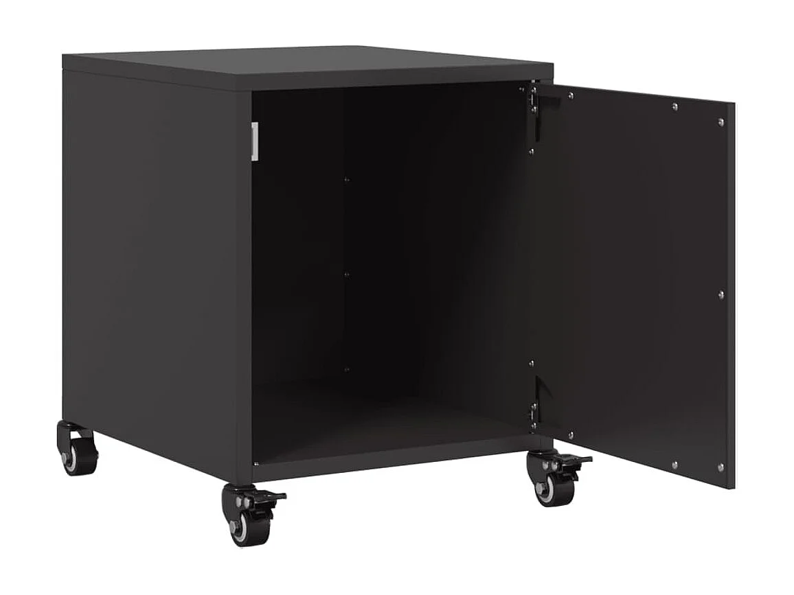 Nachtkastjes 2 stuks zwart 36x39x43,5 cm staal