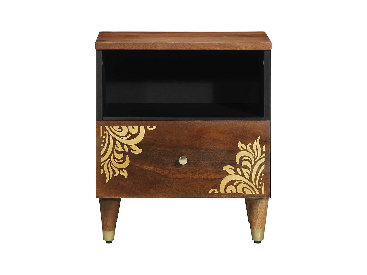 Table de chevet 40x33x46 cm en bois massif de mangue