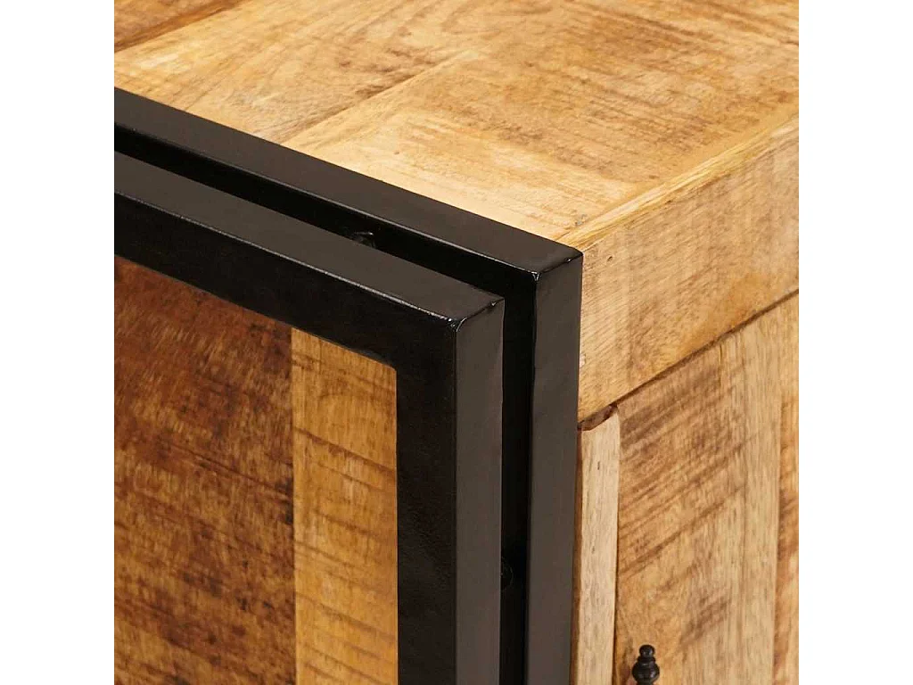 Cabinet de chevet Marron Bois de mangue brut massif