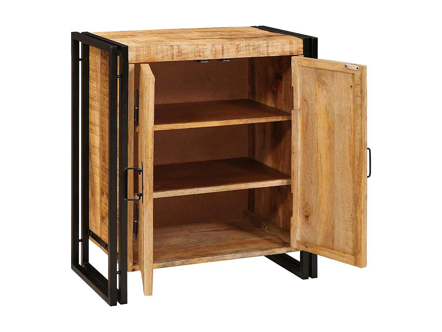 Cabinet de chevet Marron Bois de mangue brut massif