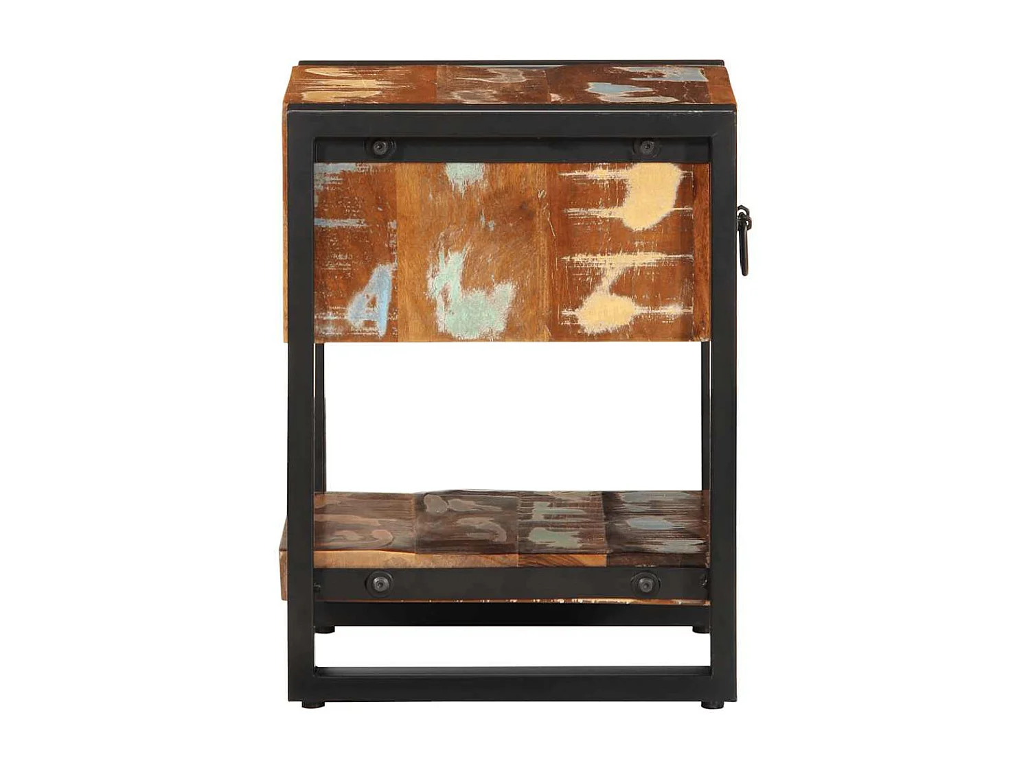 Tables de chevet 2 pcs multicolore bois massif de manguier brut