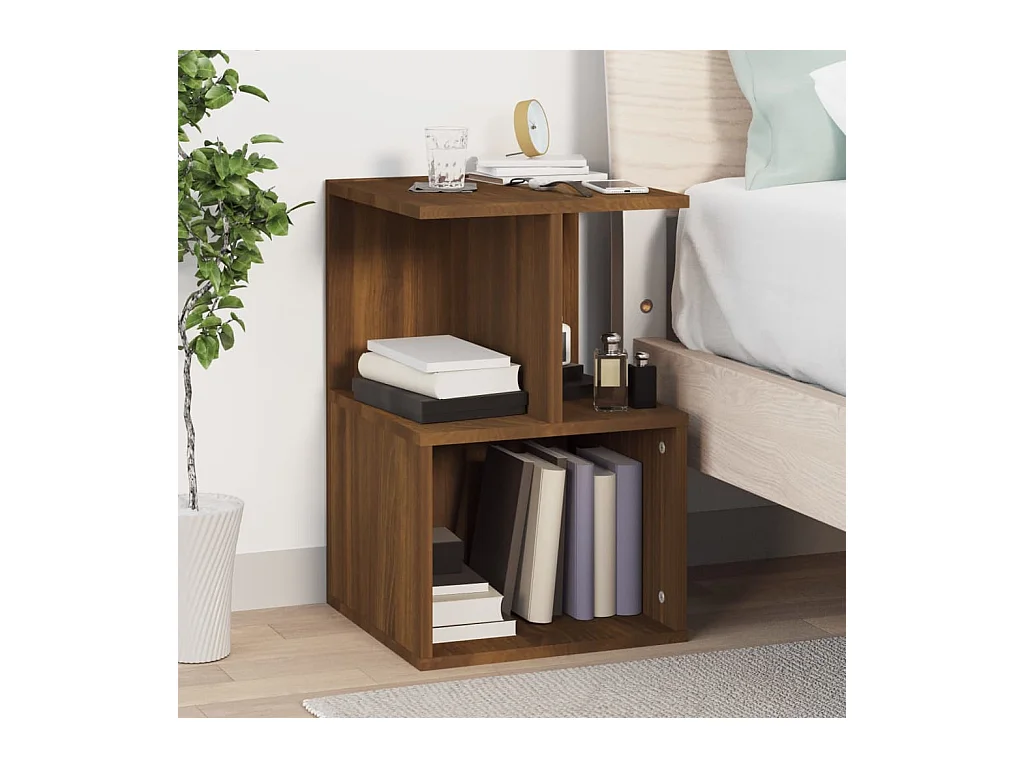 Table de chevet Chêne marron 35x35x55 cm Bois d'ingénierie