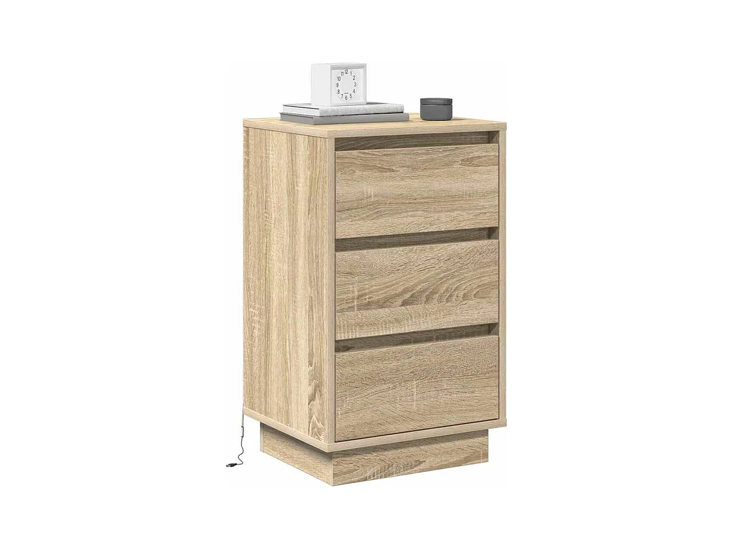 Cabinet de chevet avec LED Chêne sonoma 39x34,5x65 cm Bois d'ingénierie